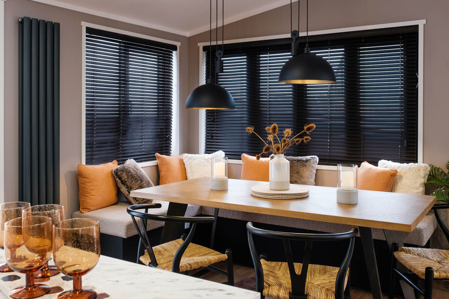 Dining area, Self Catering Timber Chalet Lake District Cumbria, Bassenthwaite