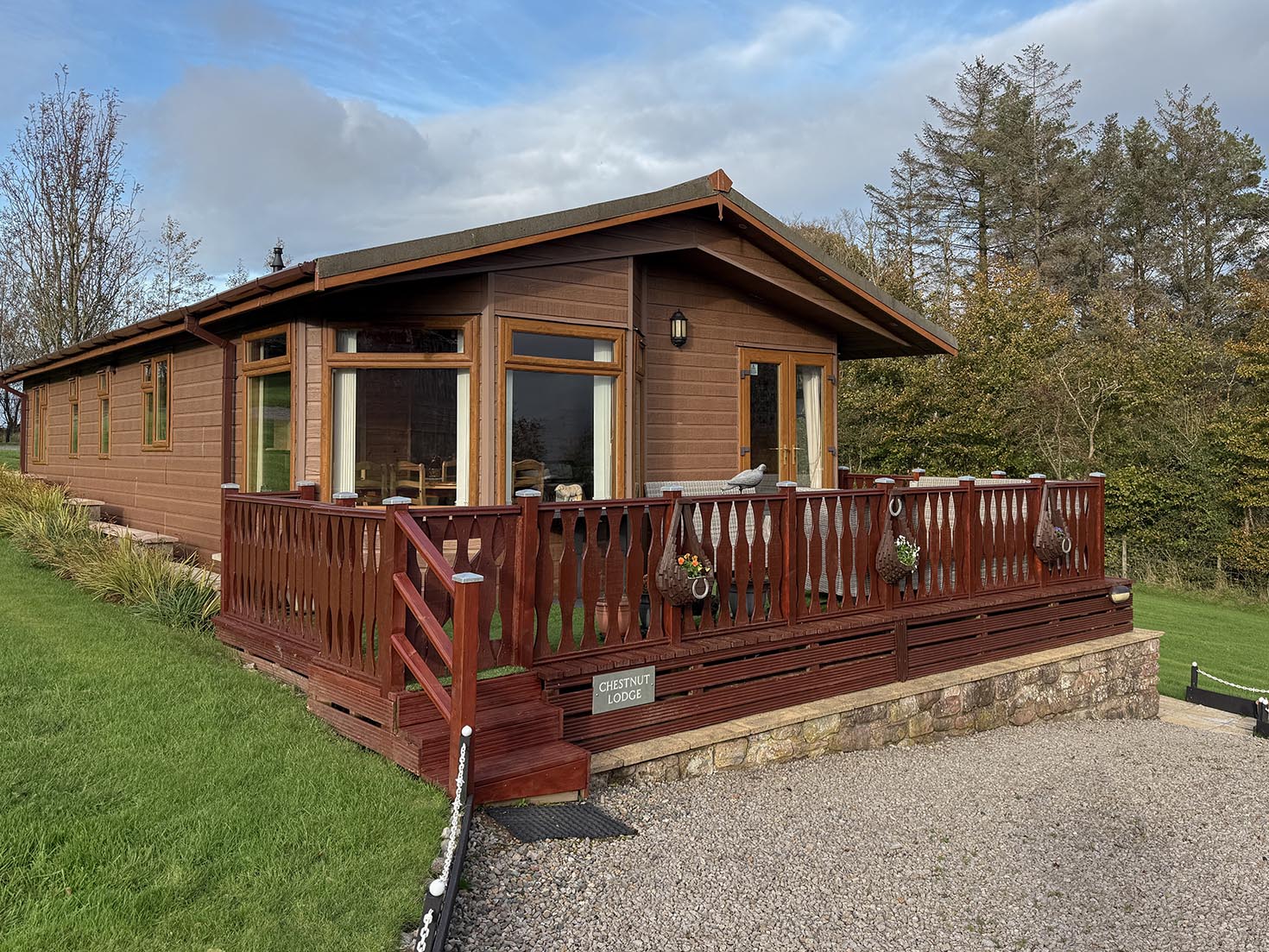 Pre-Owned Omar Kingfisher Twin Unit timber lodge, for sale Lake District, Cumbria