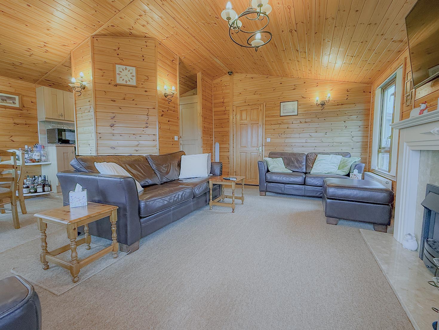 Pre-Owned Omar Kingfisher Twin Unit timber lodge, for sale Lake District, Cumbria