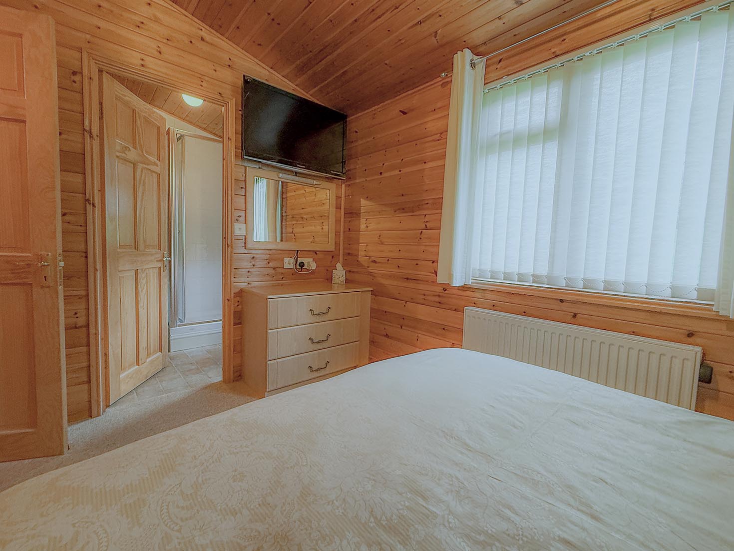 Pre-Owned Omar Kingfisher Twin Unit timber lodge, for sale Lake District, Cumbria