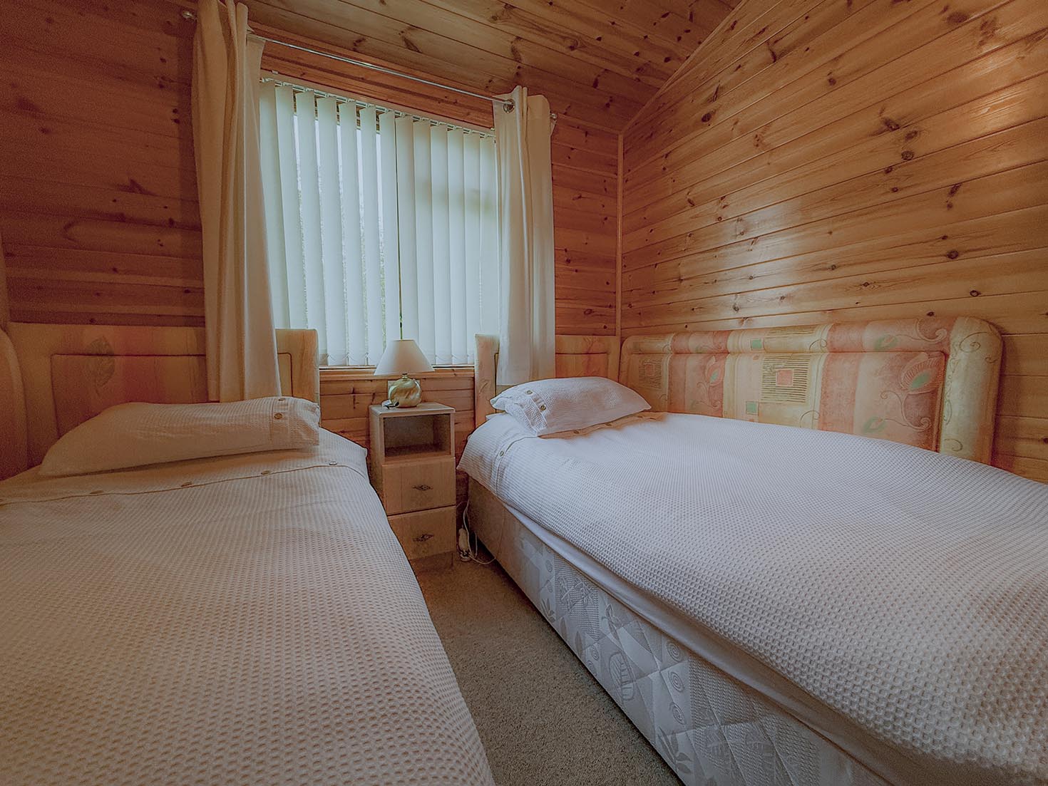 Pre-Owned Omar Kingfisher Twin Unit timber lodge, for sale Lake District, Cumbria