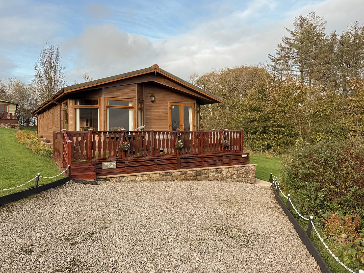 Pre-Owned Omar Kingfisher Twin Unit timber lodge, for sale Lake District, Cumbria